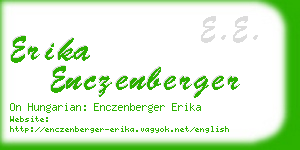 erika enczenberger business card